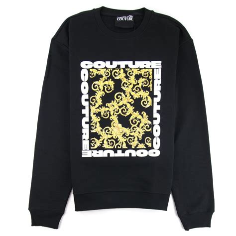 versace jeans sweatshirt in black with small logo|Versace Jeans couture salford.